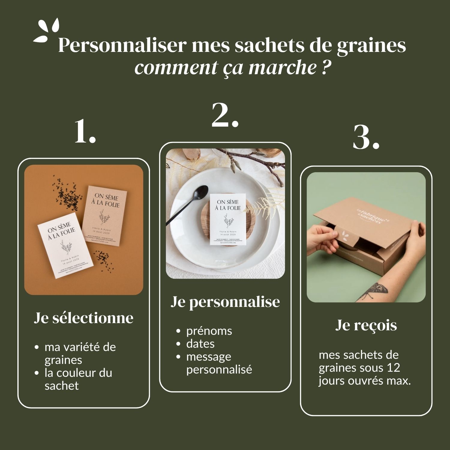 On sème à la folie - Sachets de graines personnalisés mariage nature – Image 7
