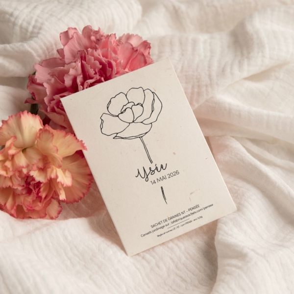 Floraison - Sachets de graines personnalisés naissance