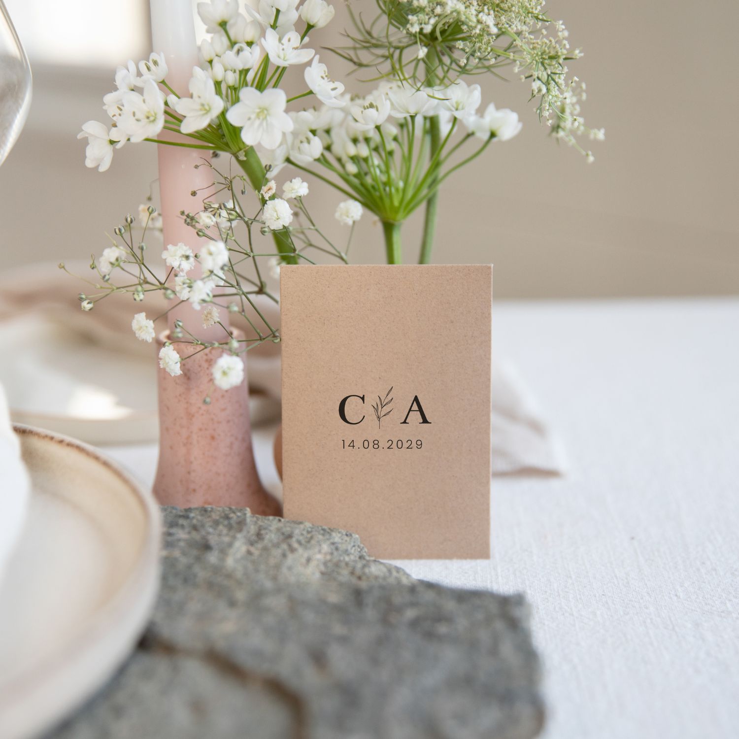 Initiales - Cadeau invité mariage minimaliste – Image 2