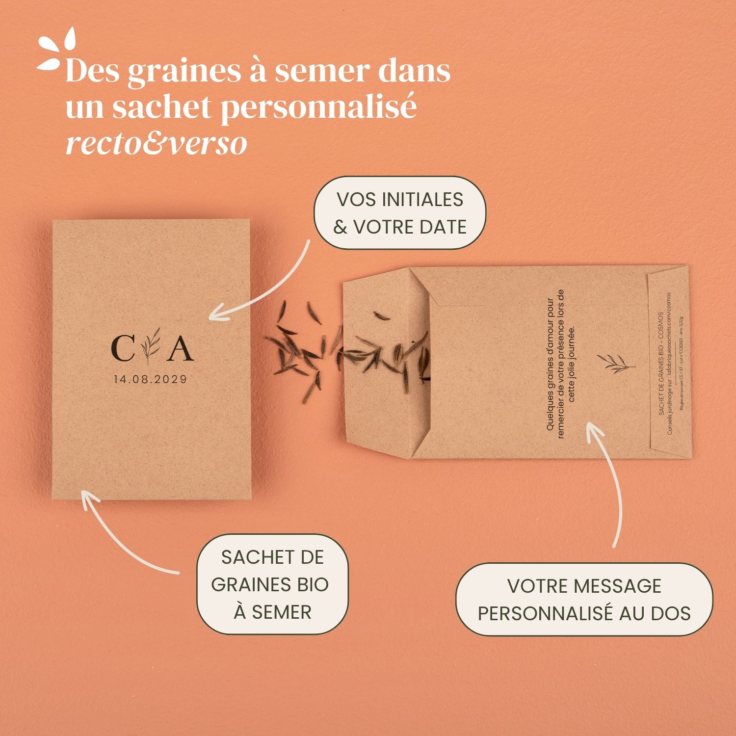 Initiales - Cadeau invité mariage minimaliste – Image 3