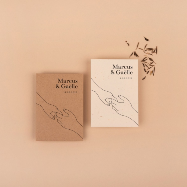 Âme soeur - Faire-part de mariage minimaliste