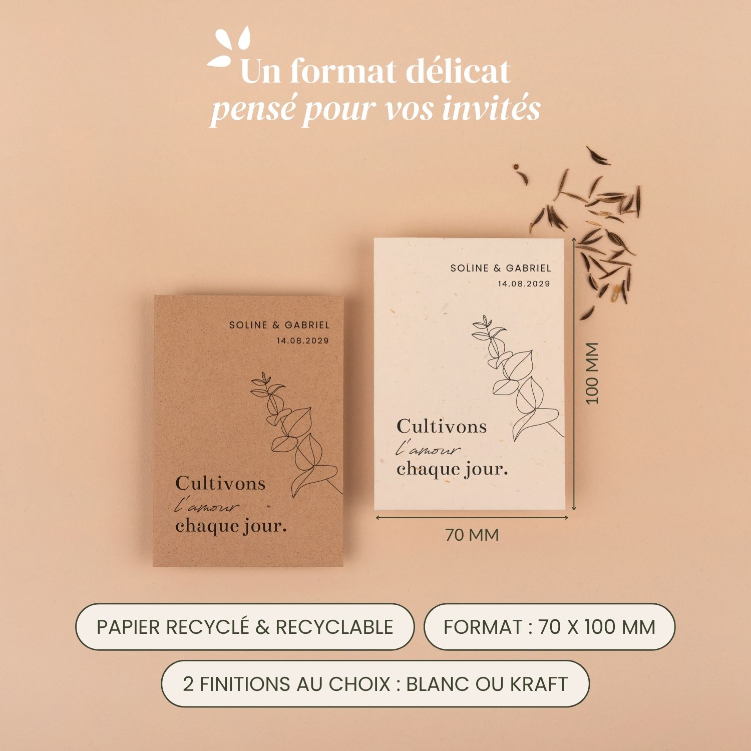 Cultivons l'amour - Décoration de table mariage champêtre et minimaliste – Image 4