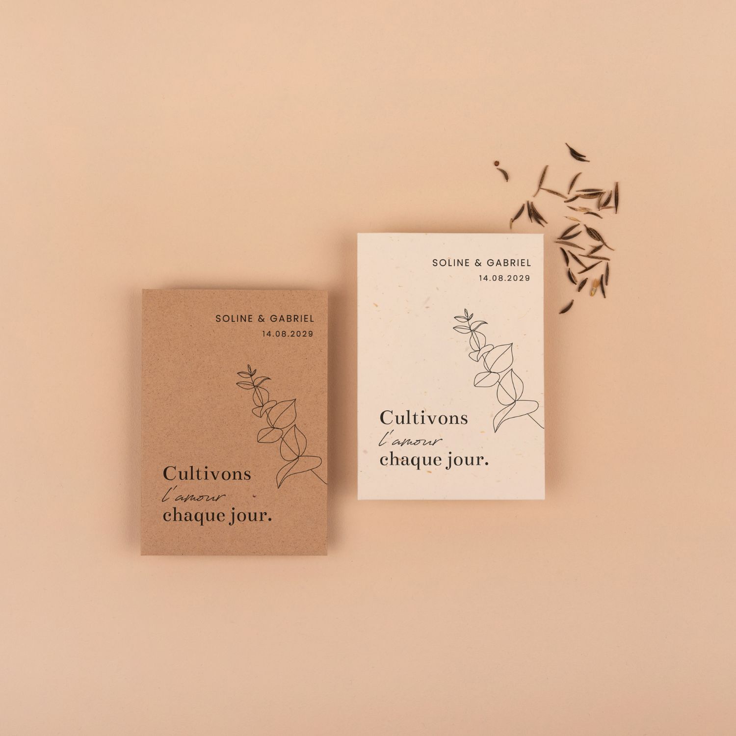 Cultivons l'amour - Décoration de table mariage champêtre et minimaliste
