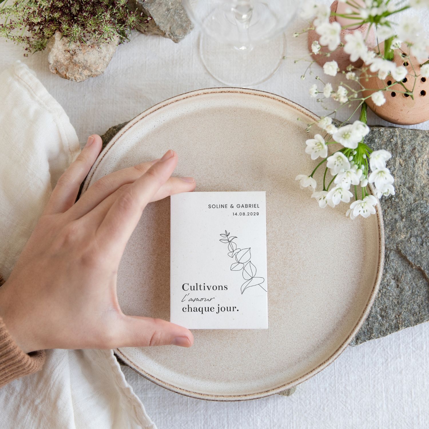 Cultivons l'amour - Décoration de table mariage champêtre et minimaliste – Image 2