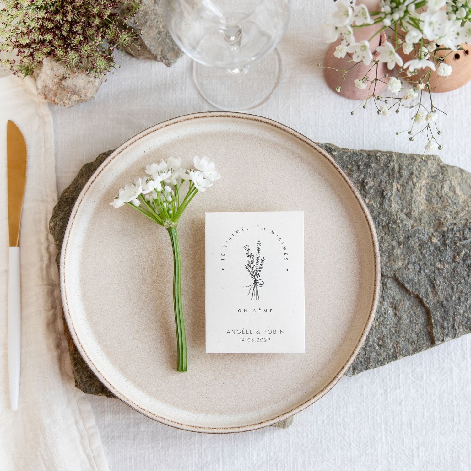 Tu m'aimes, On sème - Cadeau invité mariage champêtre et minimaliste – Image 2