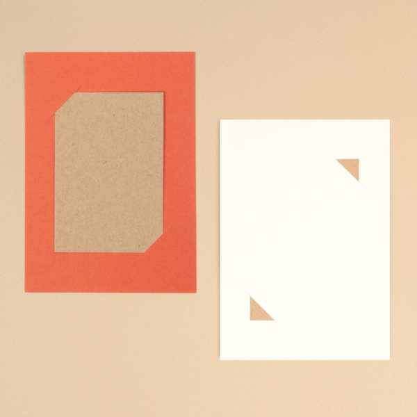 Carte de correspondance colorée - Carte Terracotta