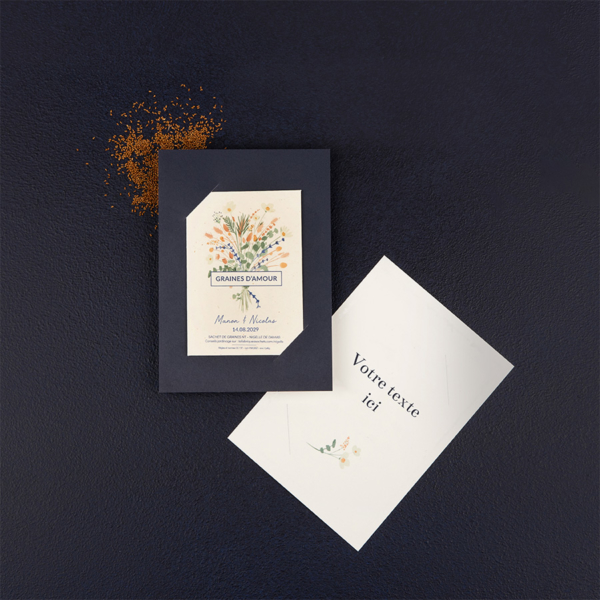 Hiver - Cadeau invité mariage à graines