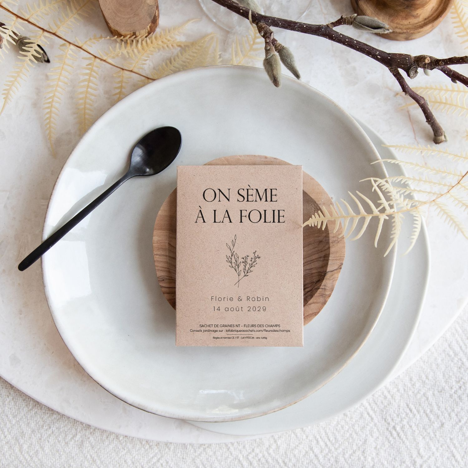 On sème à la folie - Sachets de graines personnalisés mariage nature – Image 2