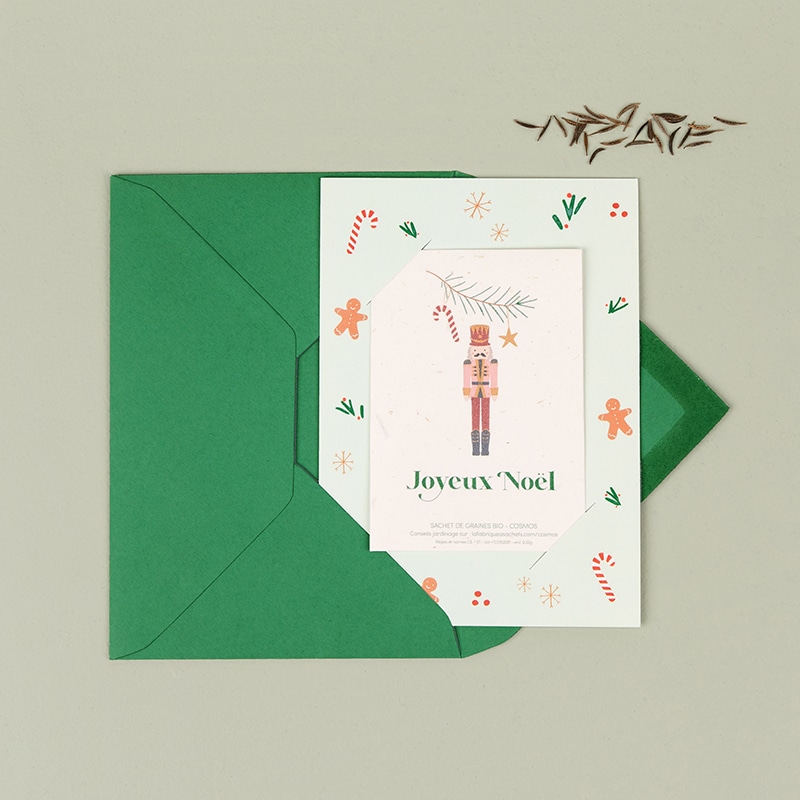 Carte et enveloppe cadeau - Joyeux Noël - Ne pas ouvrir avant Noël
