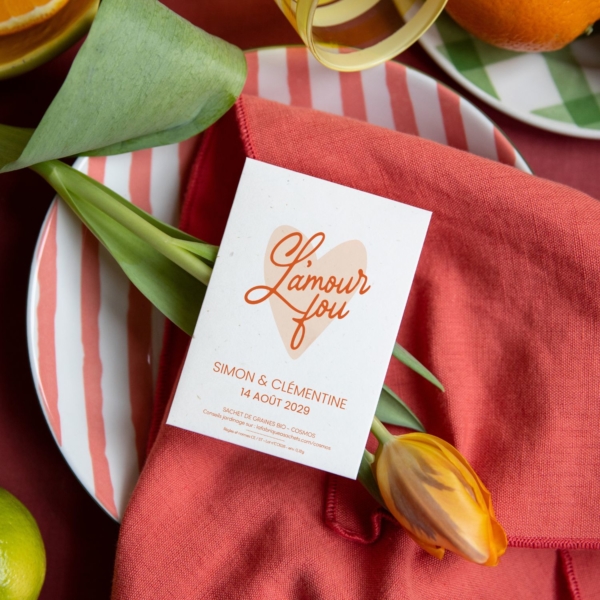 Fol Amour - Cadeau invité mariage vintage
