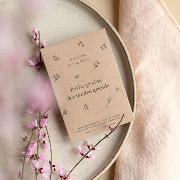 50 Autocollants Personnalisés Mariage, Naissance, Fête - Stickers Ronds 40mm, Texte Sur Mesure