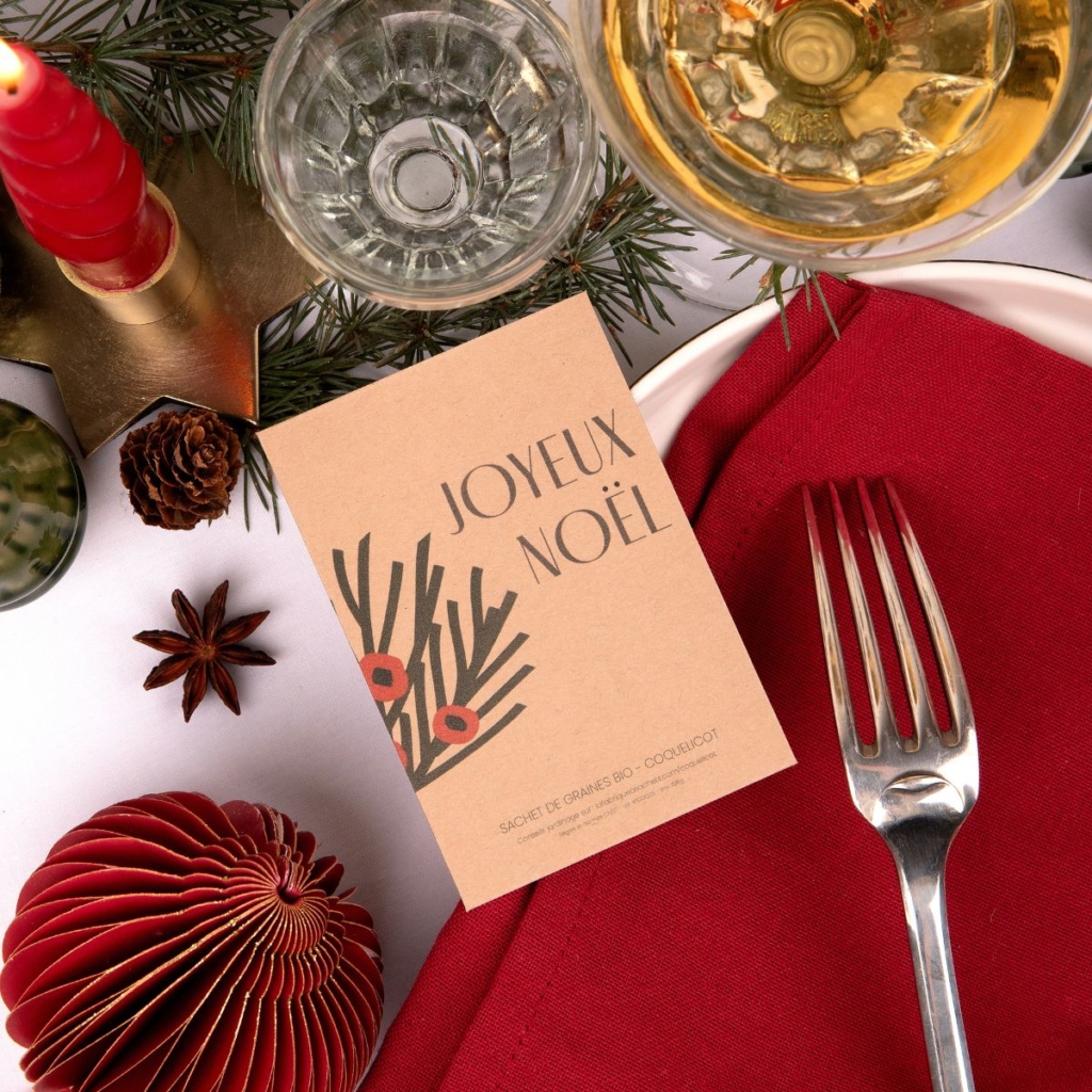 Joyeux Noël - Décoration de table de Noël à semer – Image 2