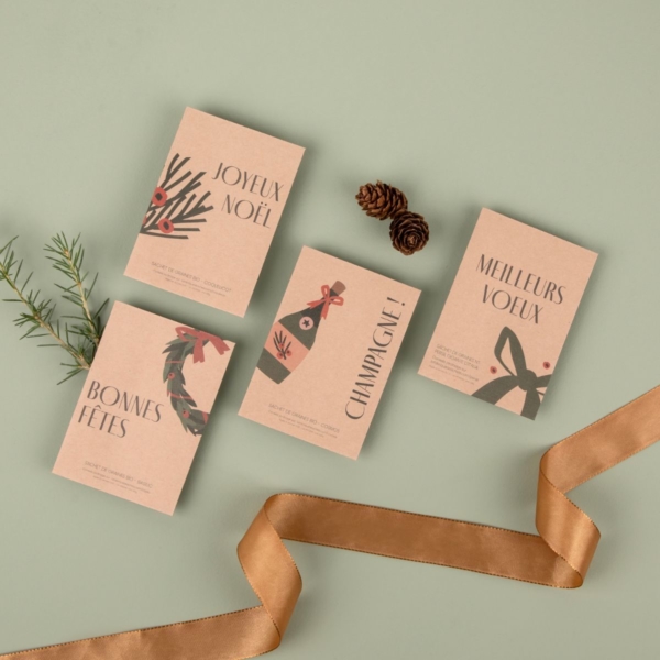 Voeux Noël à semer - Lot de 8 sachets de graines
