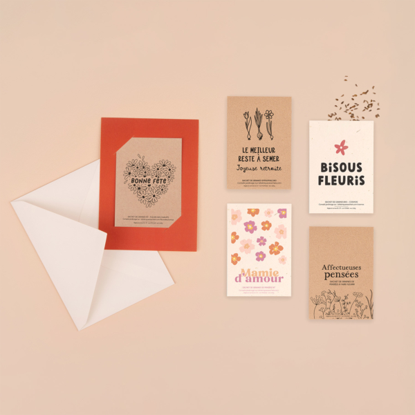 Pack Mamie - 5 sachets de graines à offrir pour la fête des grands-mères