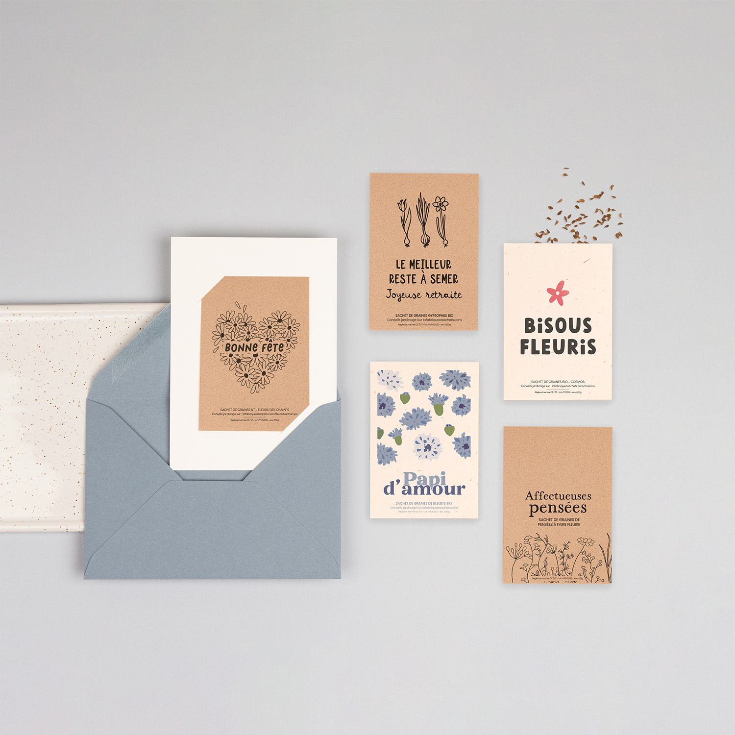 Pack Papi - 5 sachets de graines à offrir pour la fête des grands-pères