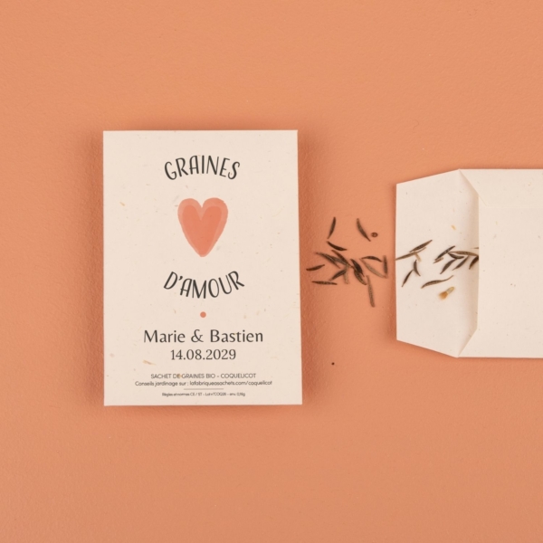 Graines d’Amour – Sachets personnalisés mariage