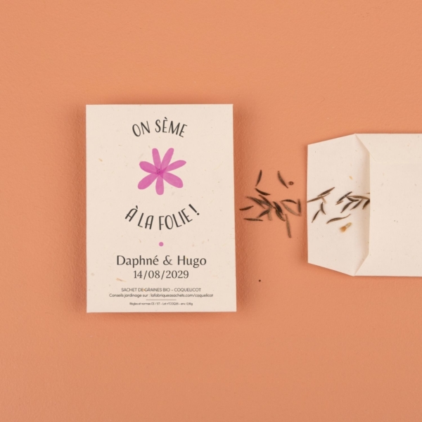 On sème à la folie – Sachets personnalisés mariage