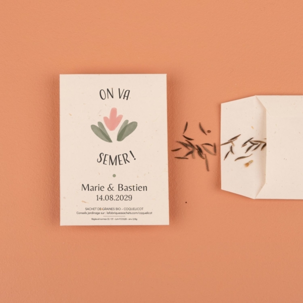 On va semer – Sachets personnalisés mariage