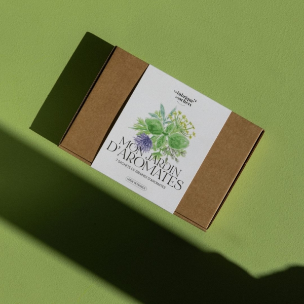 Mon Jardin d'Aromates • Coffret jardinage 7 sachets et 7 palets de coco