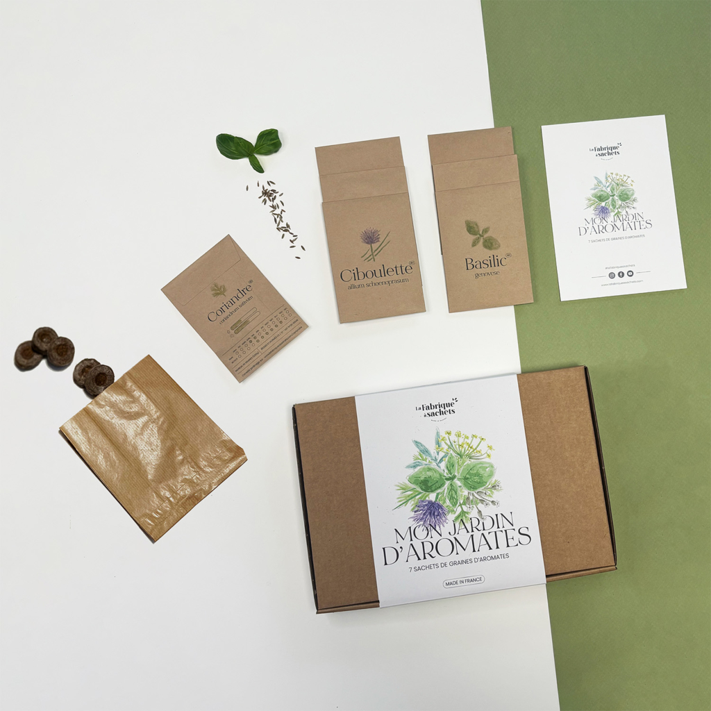 Mon Jardin d'Aromates • Coffret jardinage 7 sachets et 7 pots
