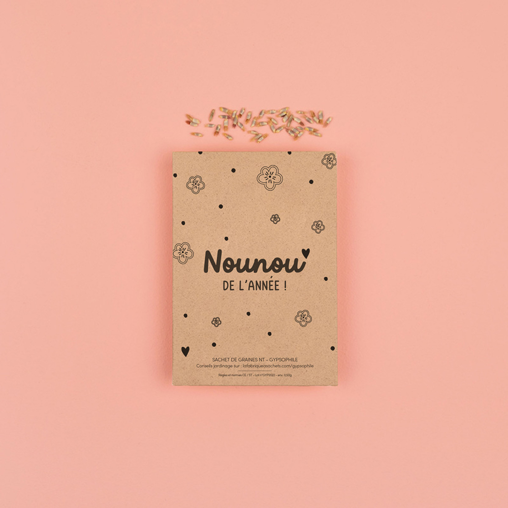 Nounou de l'année - Sachets de graines à offrir