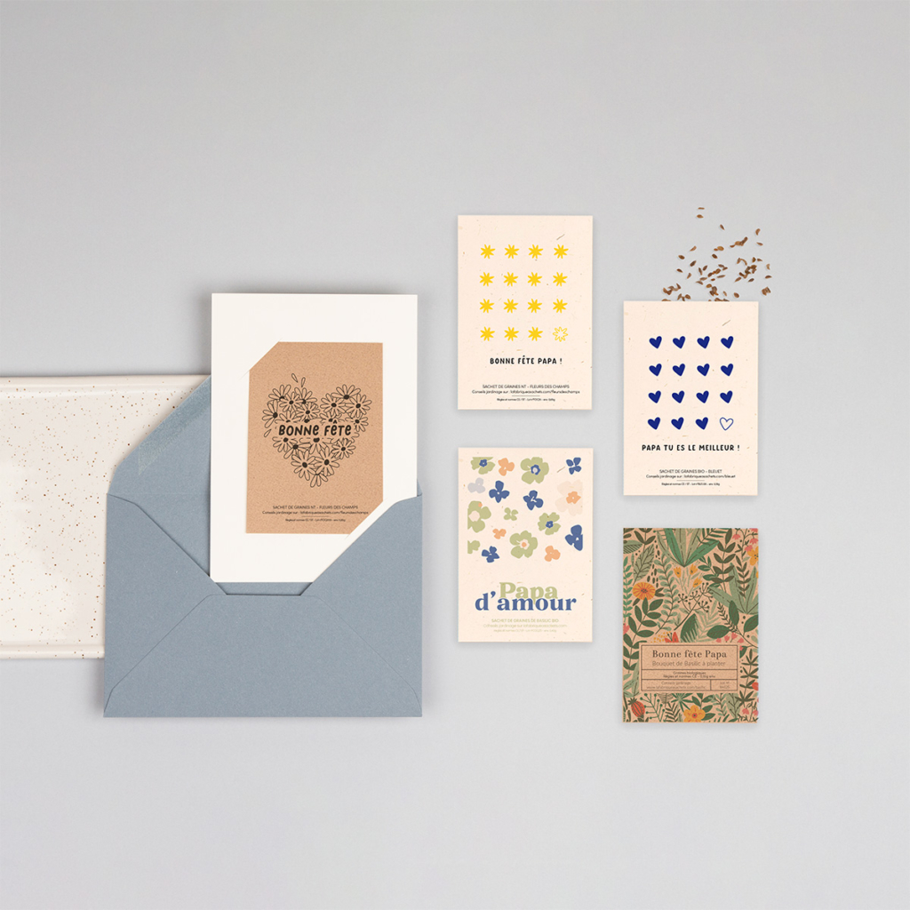 Pack Papa - 5 sachets de graines à offrir pour la fête des pères