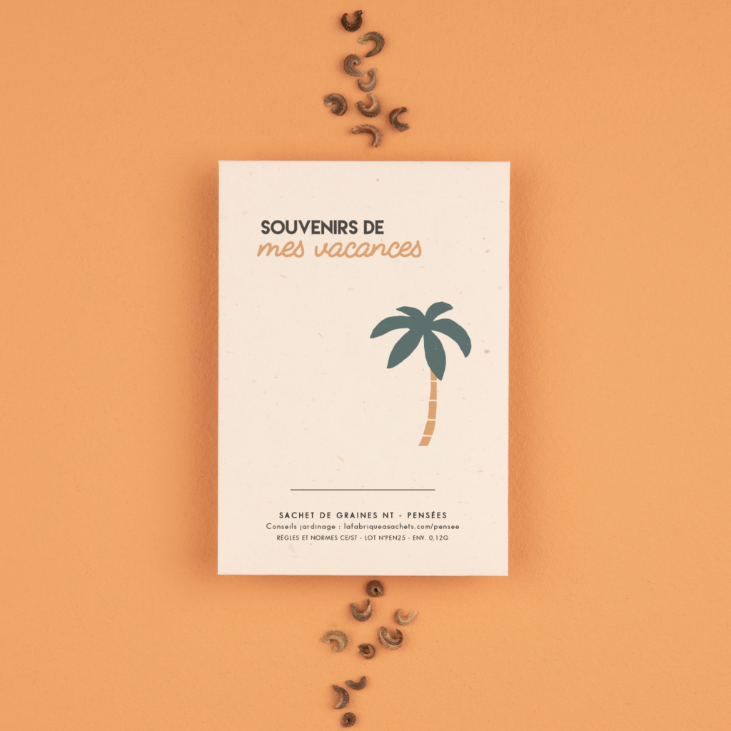 Souvenirs de mes vacances - Sachets de graines à offrir