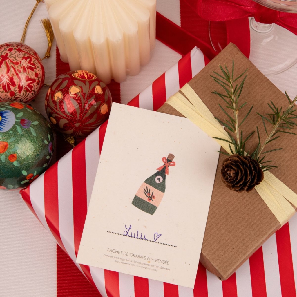 Pack Noël • 8 sachets de graines marque-places ou étiquettes cadeaux – Image 3