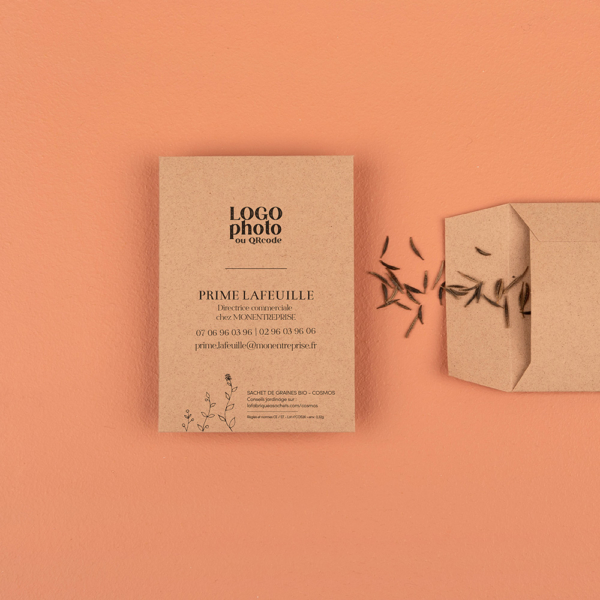 Cartes de visite personnalisées portrait