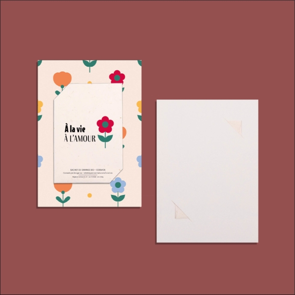 A la vie à l’amour - Carte d'amour à semer