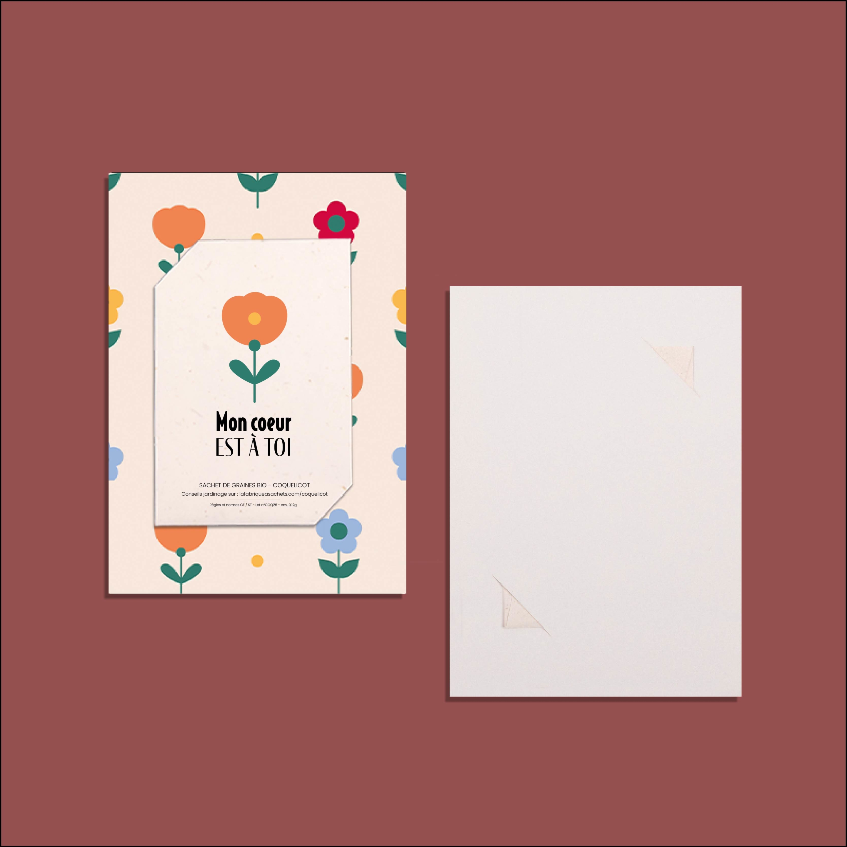 Mon coeur est à toi - Carte d'amour à semer