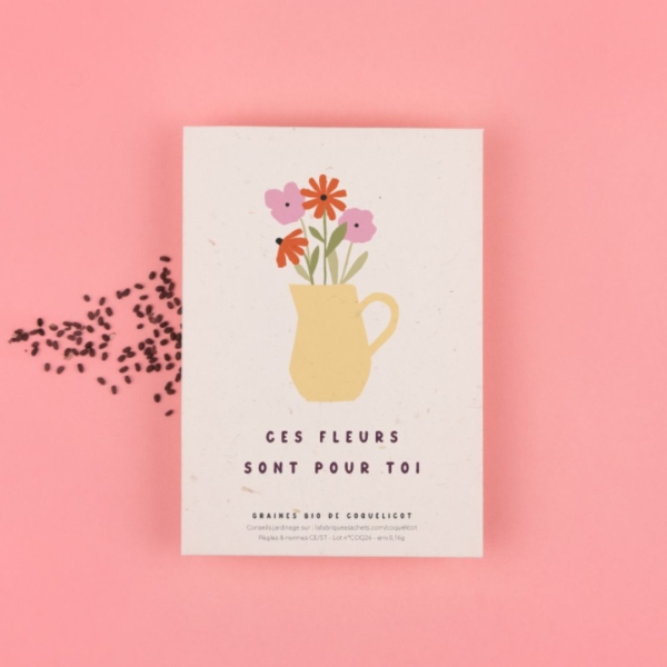 carte de remerciement à planter