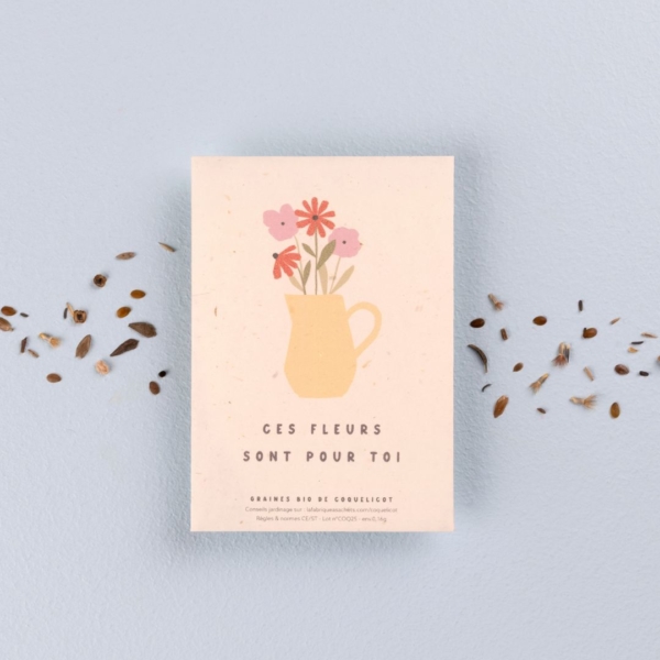 Ces fleurs sont pour toi - Sachets de graines à offrir
