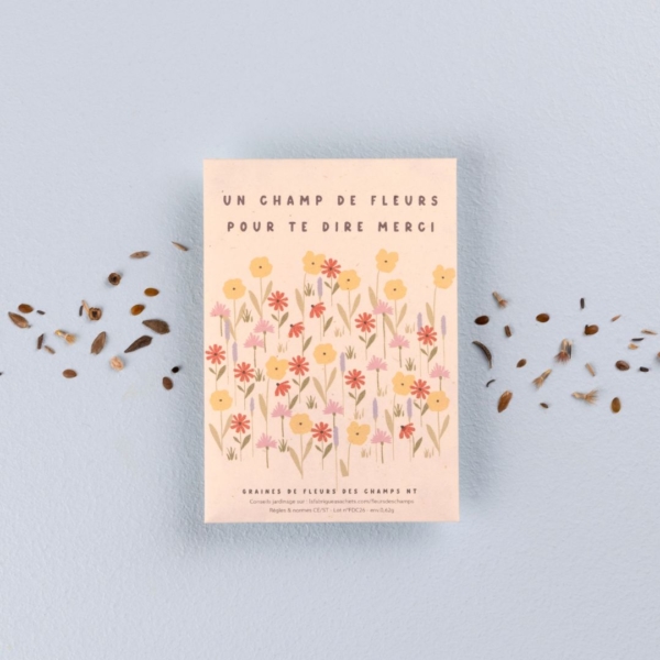 Un champ de fleurs pour te dire merci - Sachets de graines à offrir