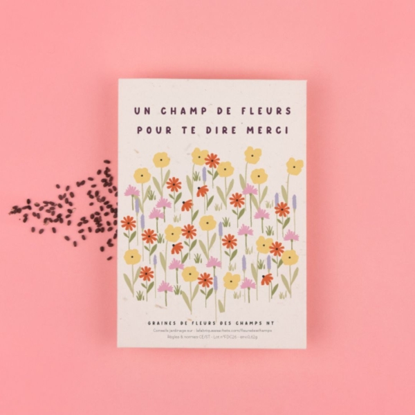 carte de remerciement à planter