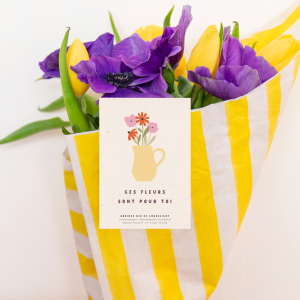 carte de remerciement à planter