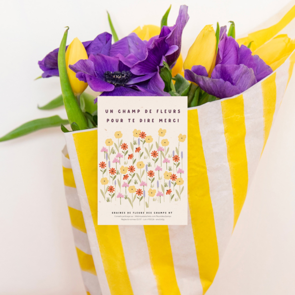 carte de remerciement à planter