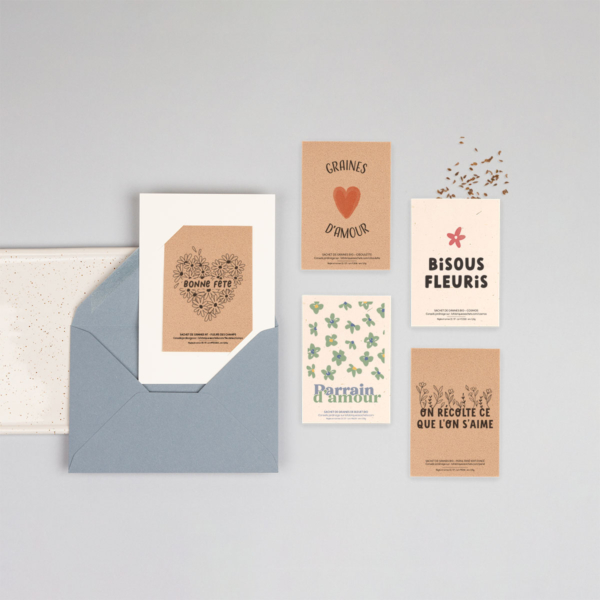 Pack Parrain - 5 sachets de graines à offrir à son parrain