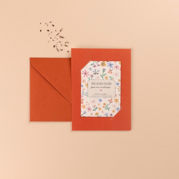 Carte à semer merci maîtresse