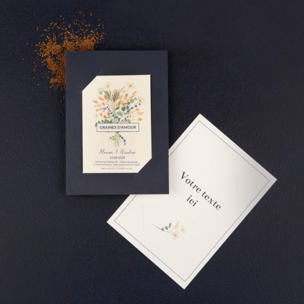 Hiver - Cadeau invité mariage à graines