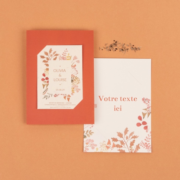 Automne - Carte à planter mariage